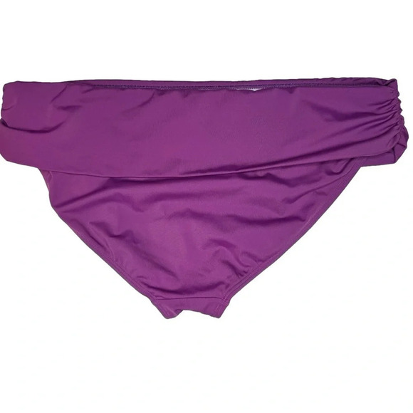 Boden | Classic Fold Bikini Bottom Recycled Material Purple Stretch - Picture 5 of 9